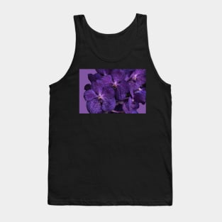 Branch of purple orchids close-up Tank Top